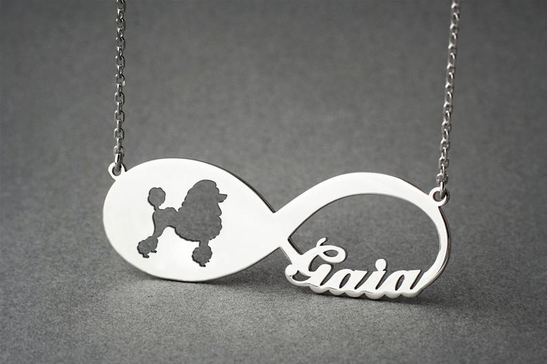 POODLE Infinity Silver Necklace - 1 Main image