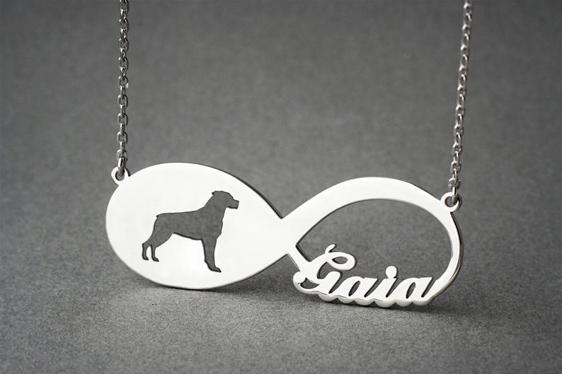 ROTTWEILER Infinity Silver Necklace - 1