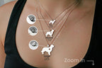 WIRE FOX TERRIER Heart Silver Necklace - 2