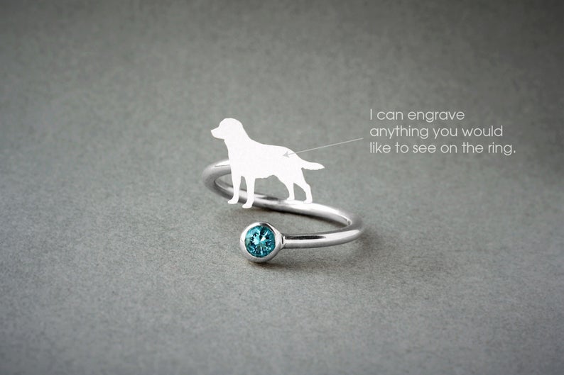 MASTIFF-Birthstone Silver Ring - 1 Main image