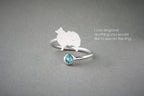POMERANIAN-Birthstone Silver Ring - 1