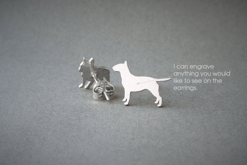 BULL TERRIER Stud Silver Earring - 1 Main image