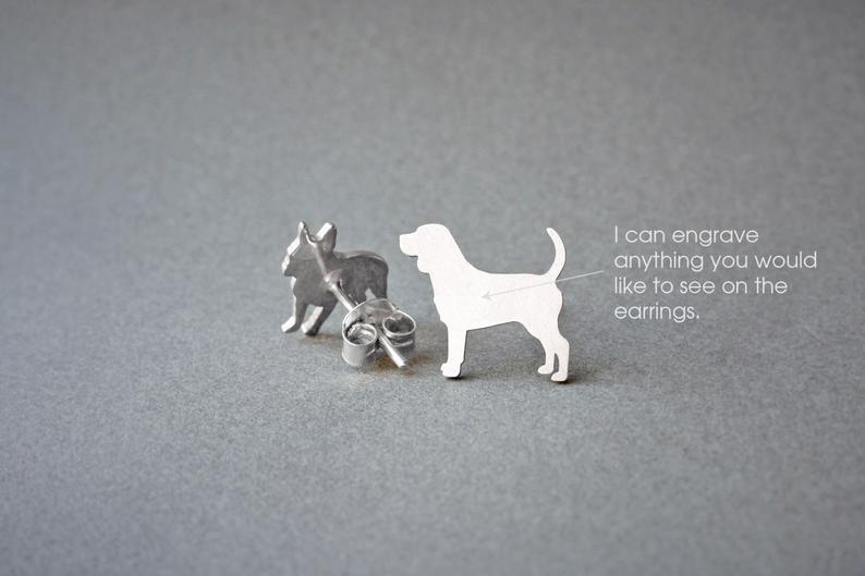 BEAGLE Stud Silver Earring - 1 Main image