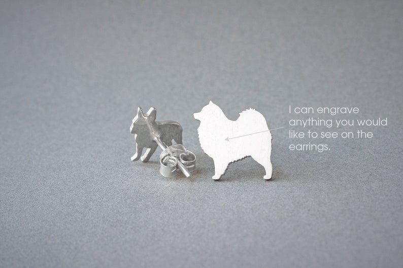 SAMOYED Stud Silver Earring - 1 Main image