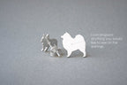 SAMOYED Stud Silver Earring - 1