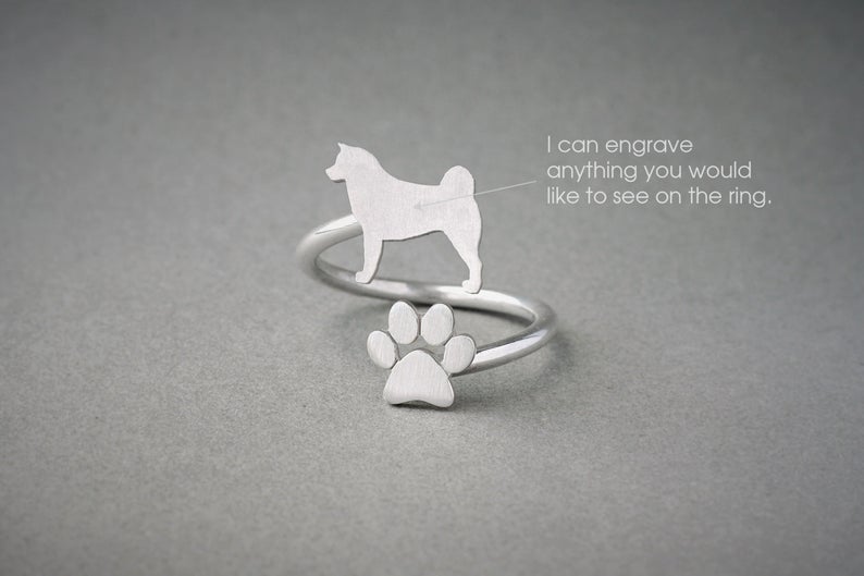 AKITA-Paw Silver Ring - 1