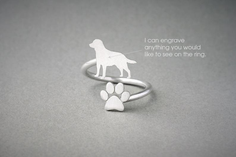 LABRADOR RETRIEVER - Paw Silver Ring - 1 Main image