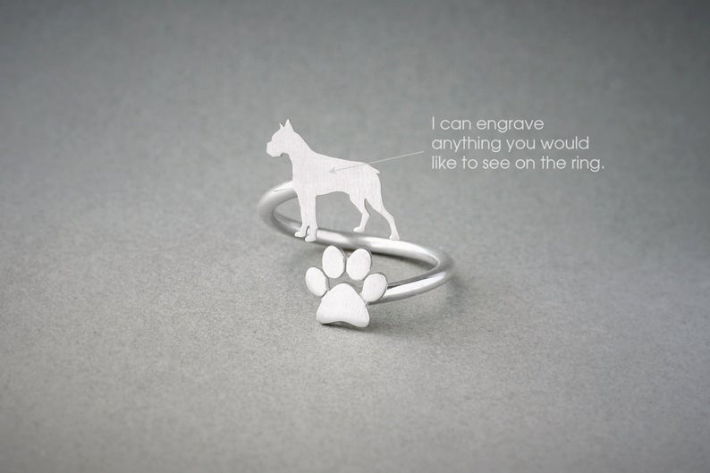 BOXER - Paw Silver Ring - 1 Main image