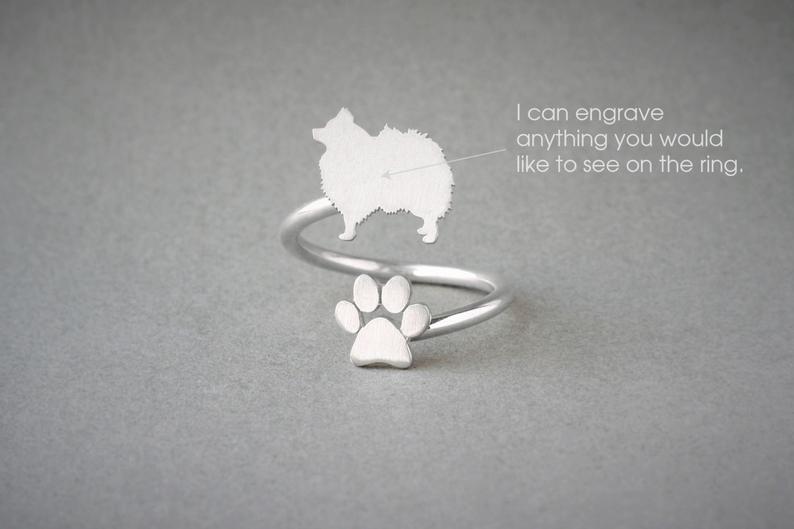 POMERANIAN - Paw Silver Ring - 1 Main image