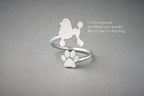 POODLE - Paw Silver Ring - 1