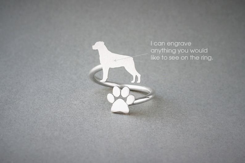 ROTTWEILER - Paw Silver Ring - 1 Main image