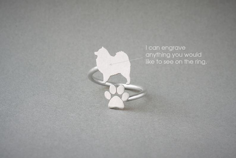 SAMOYED - Paw Silver Ring - 1 Main image