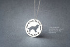CAVALIER KING CHARLES SPANIEL Disc Silver Necklace - 1